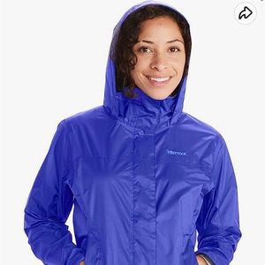 Marmot Womens Precip Lightweight Waterproof Rain Jacket in Gemstone Sz Small